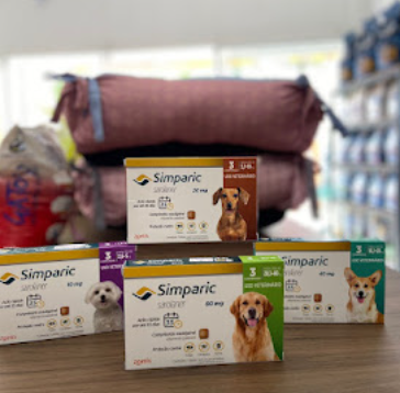Farmácia veterinária com antiparasitários